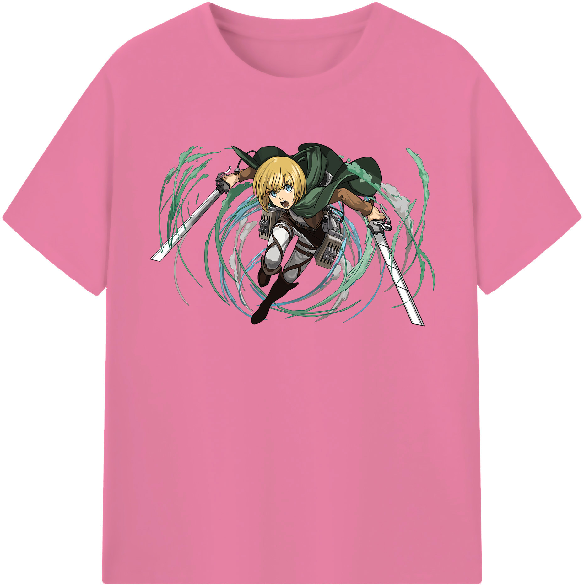 （画像用） 進撃の巨人 アルミン·アルレルト Attack on Titan Armin Arlert 綿100％半袖Tシャツ（フロントプリント）